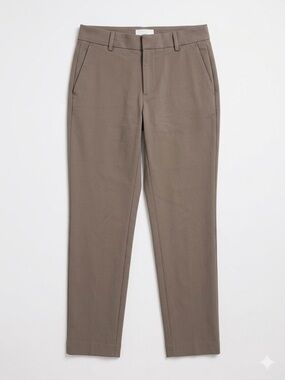 Women's Tailored Straight-Leg Pants in Taupe